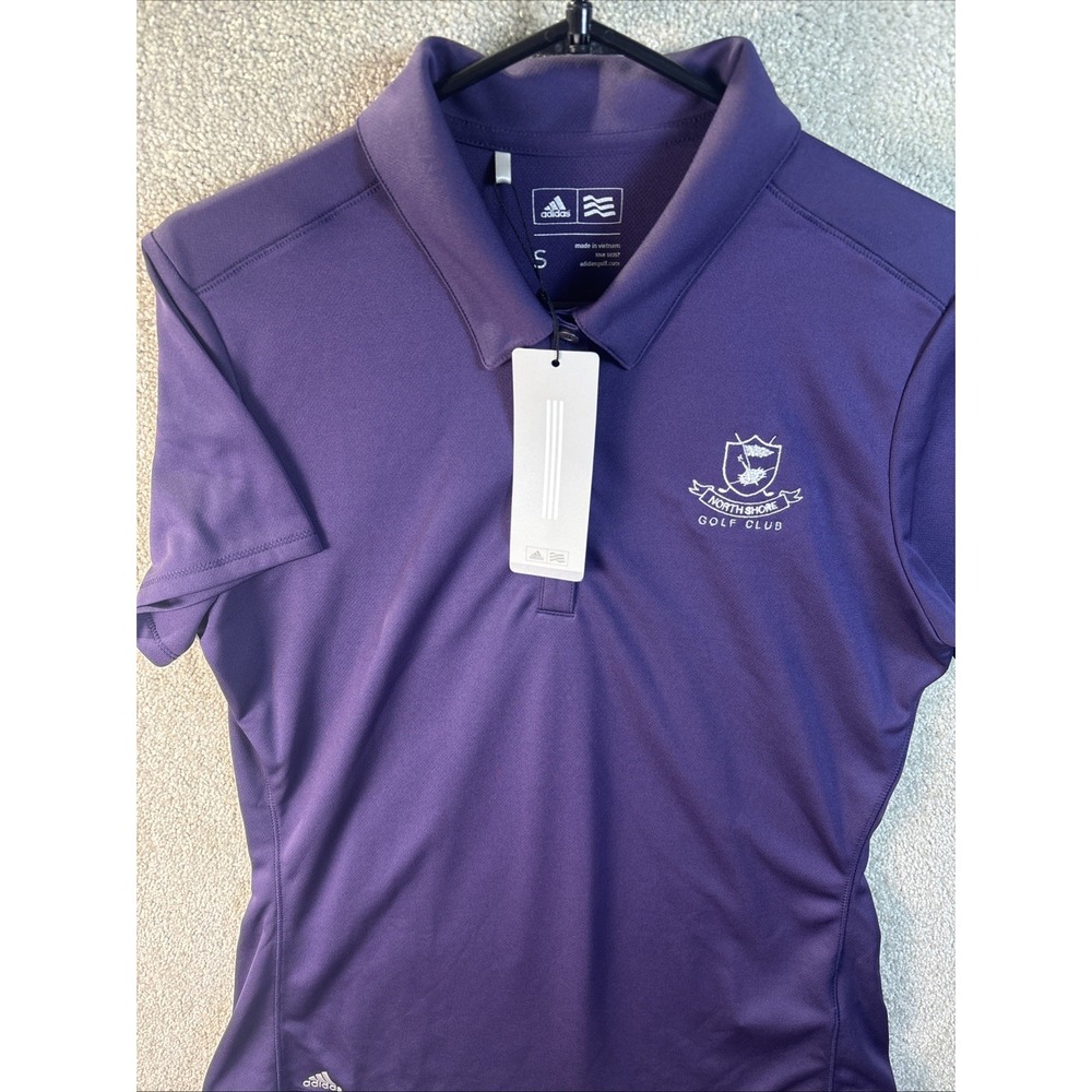 Adidas Performance Polo Womens Small Purple North Shore Golf Club Menasha NEW
